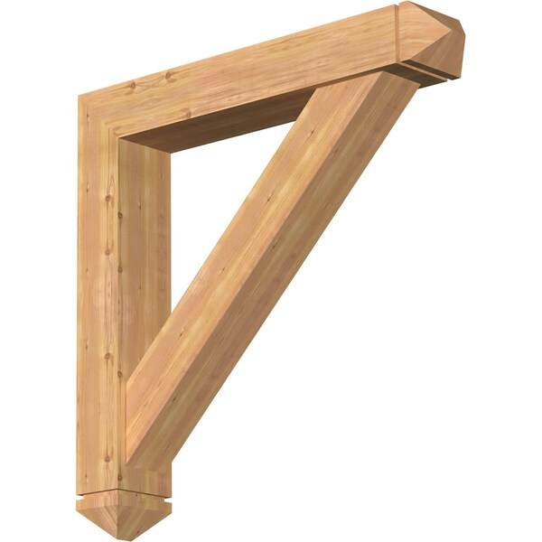 Ekena Millwork Traditional Arts and Crafts Smooth Bracket w/ Offset Brace, Western Red Cedar, 7 1/2"W x 44"D x 44"H BKT0806X44X44TRA03SWR - main